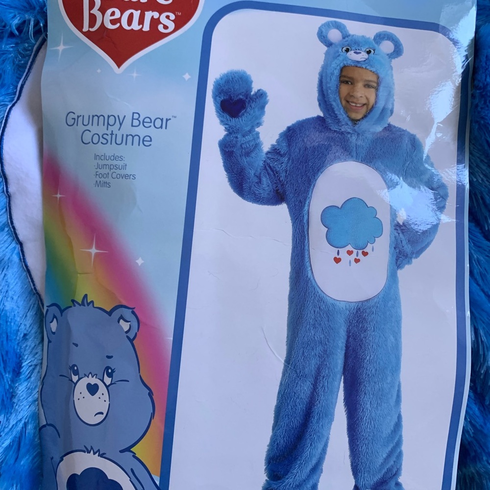 Kids blue care bear onesie